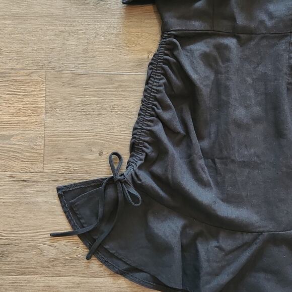 PRINCESS POLLY Off Shoulder Black Ruffled Mini Dress Size 6 - Picture 6 of 11